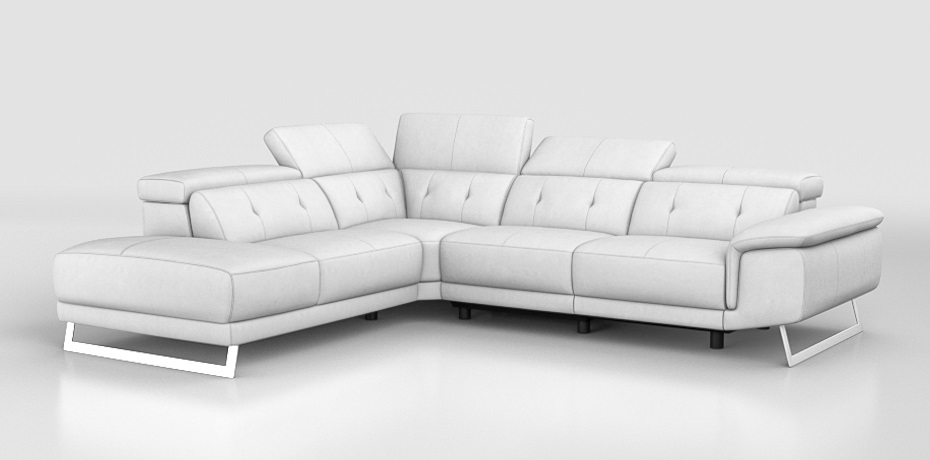 Carasco - large corner sofa with 1 electric recliner - left peninsula